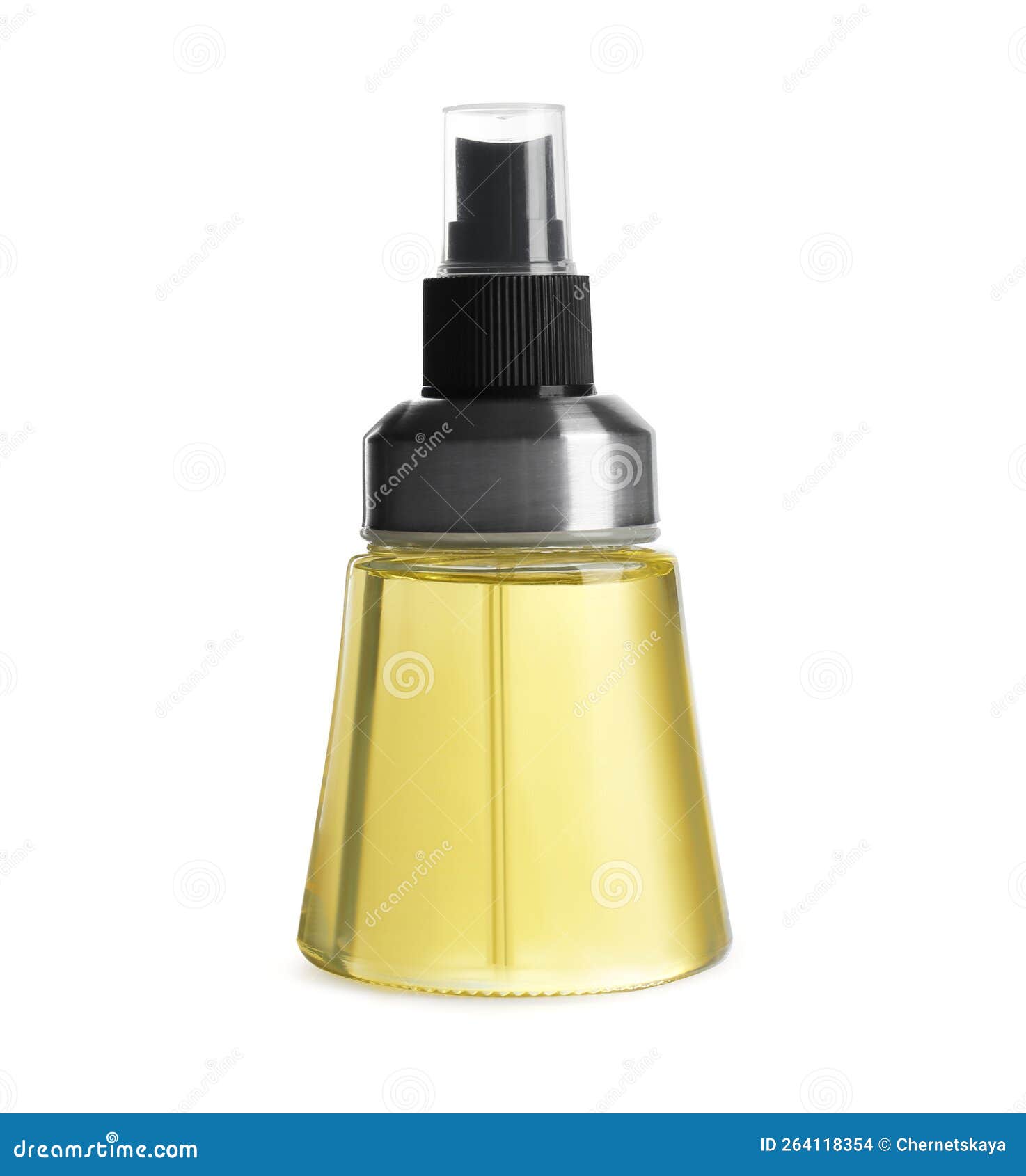 Spray Bottle with Cooking Oil on White Background Stock Photo Image