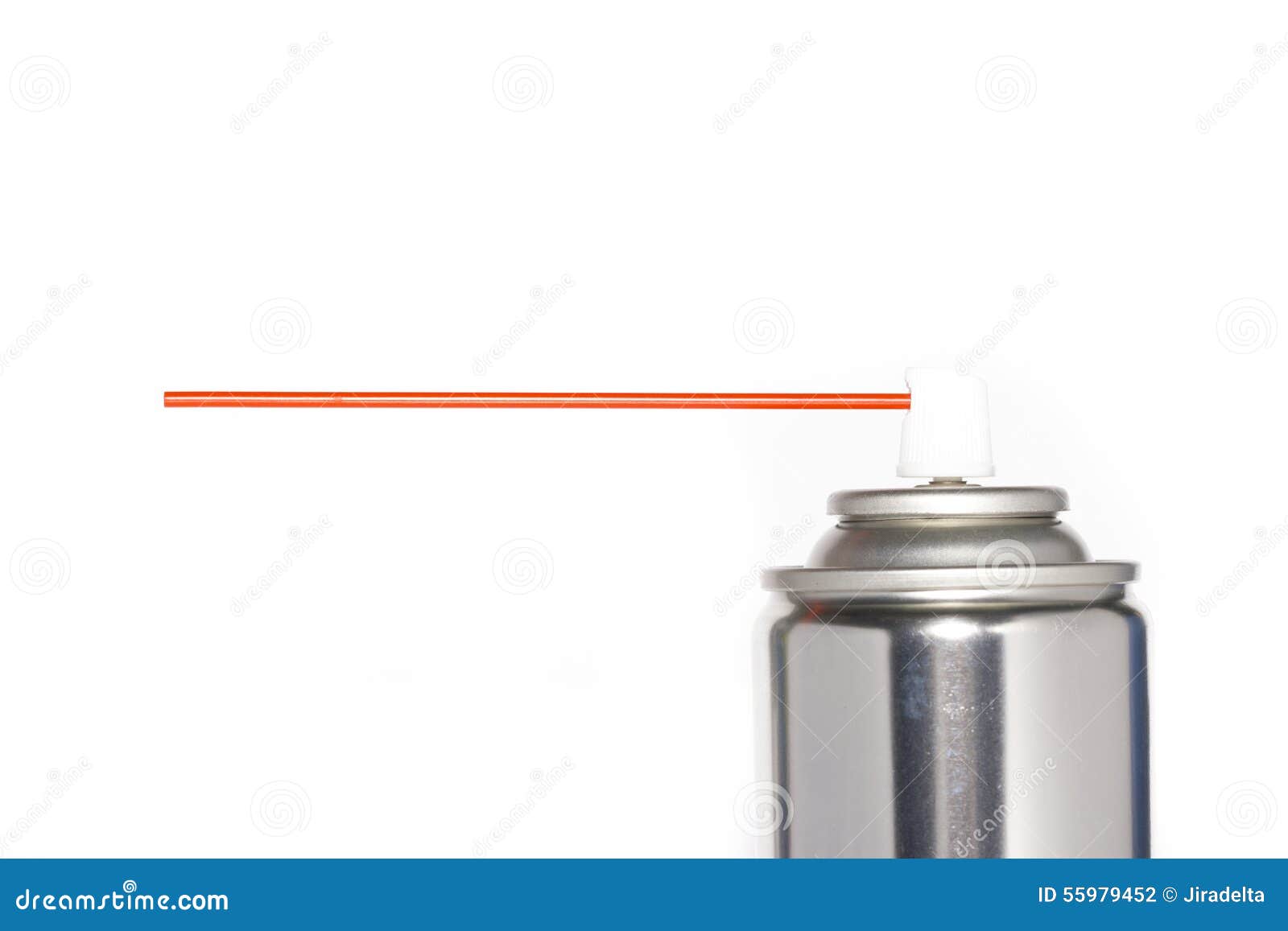 Spray Can with Red Tube stock photo. Image of isolated 55979452