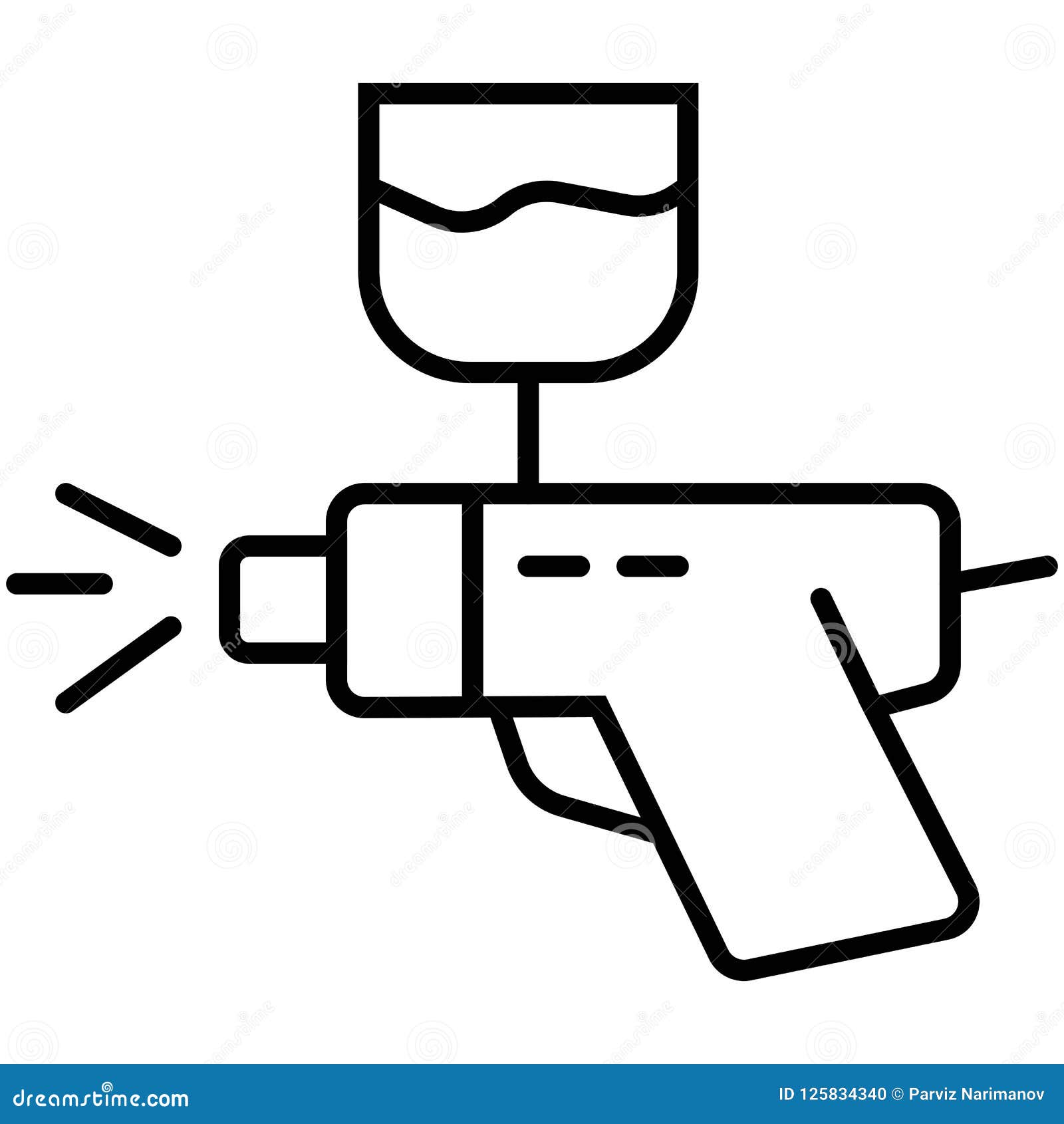 Spray gun icon stock illustration. Illustration of object 125834340