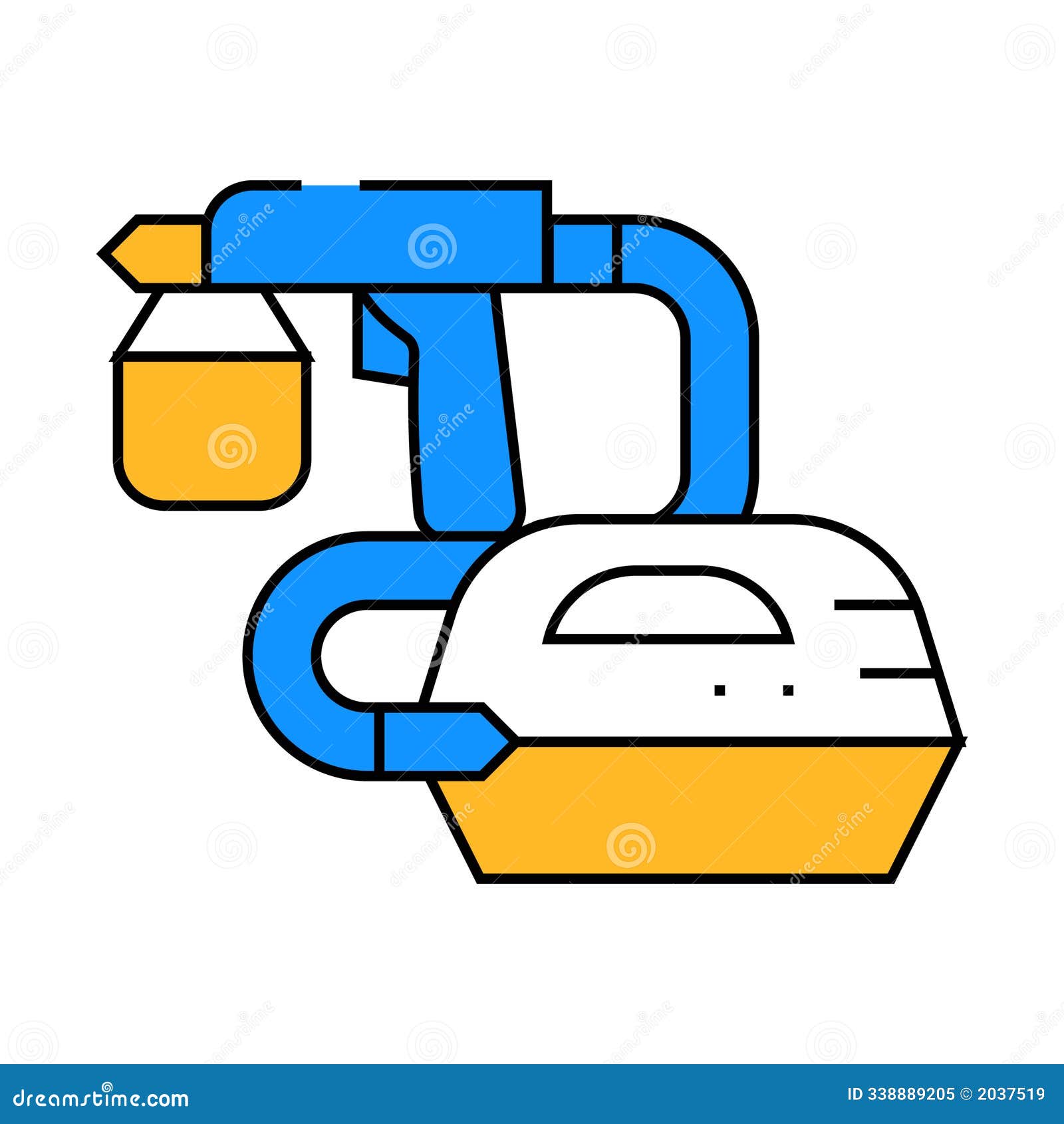 spray gun tool icon color 