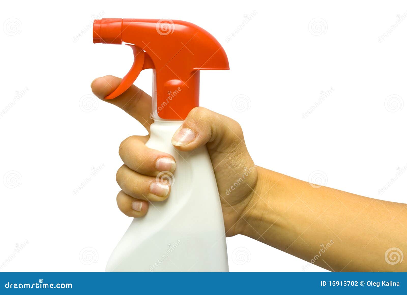 Spray in hand stock photo. Image of copy, container, housewife 15913702