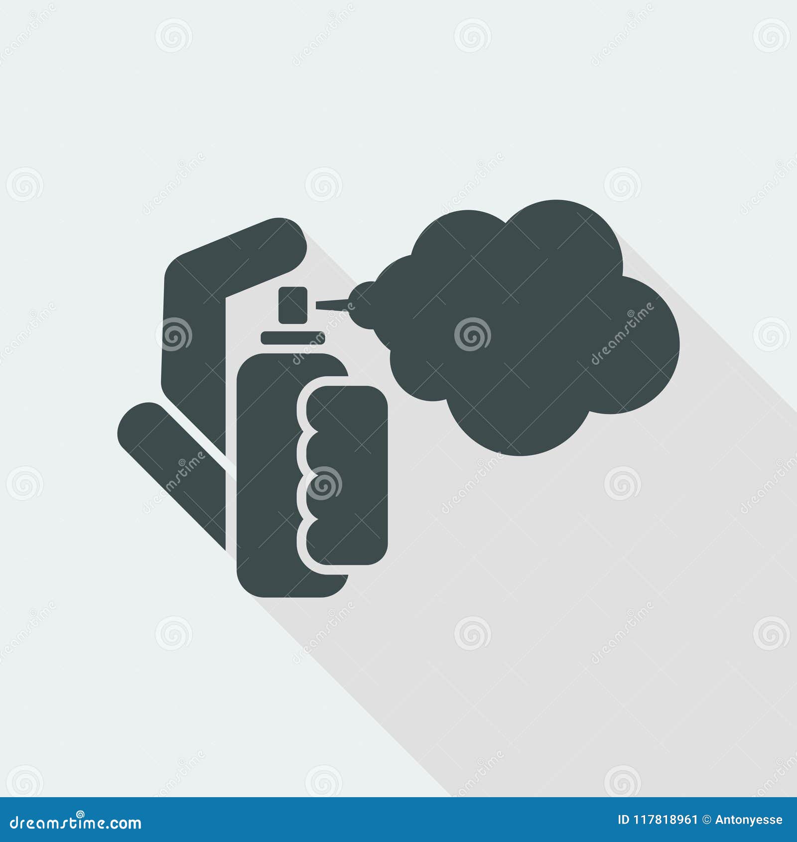 Spray icon stock vector. Illustration of cleaner, cylinder - 117818961