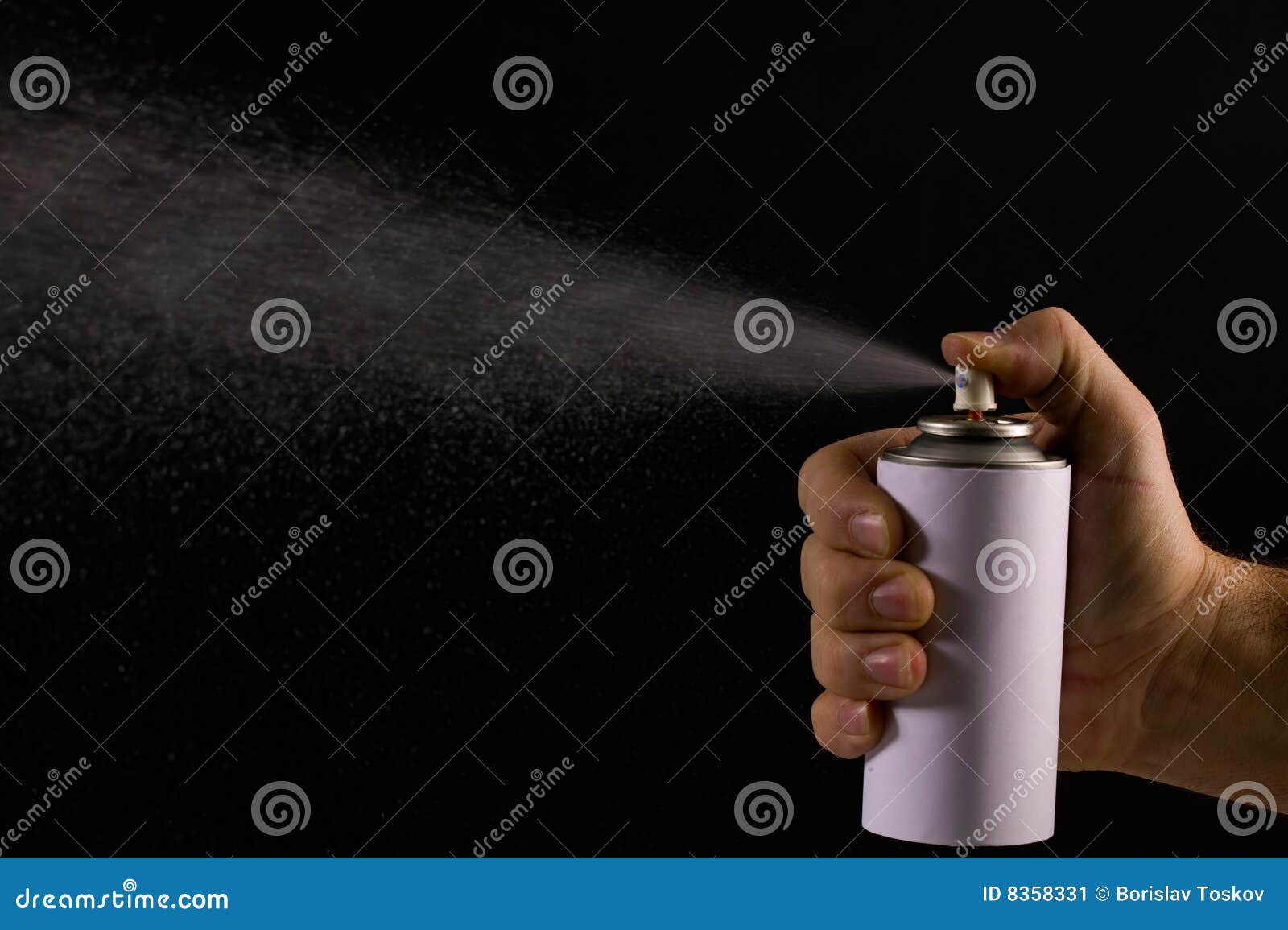 Spray in man hand stock image. Image of human, hand, holding 8358331