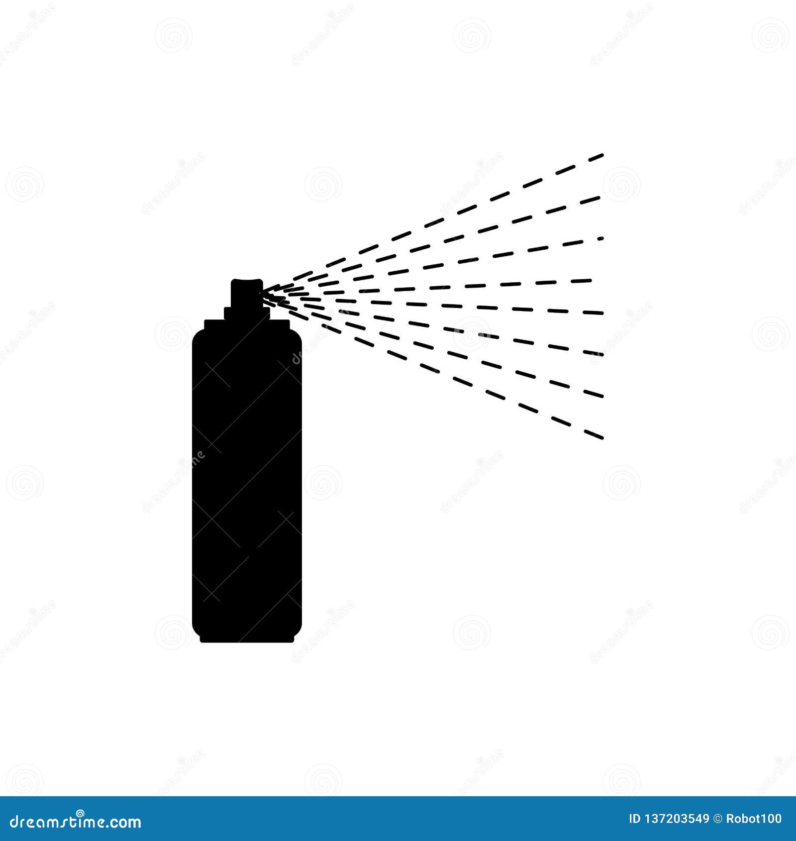 Spray Paint Bottle Isolated. Paint Can Vector Illustration Stock Vector