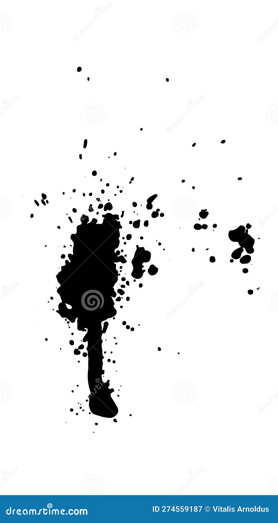 Spray Paint Brush, Splatter Patterns, Texture, Ink Drop on Vector Stock Vector Illustration of