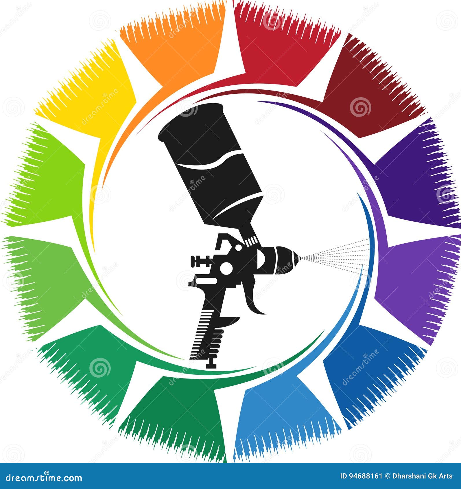 Spray paint logo stock vector. Illustration of brush 94688161