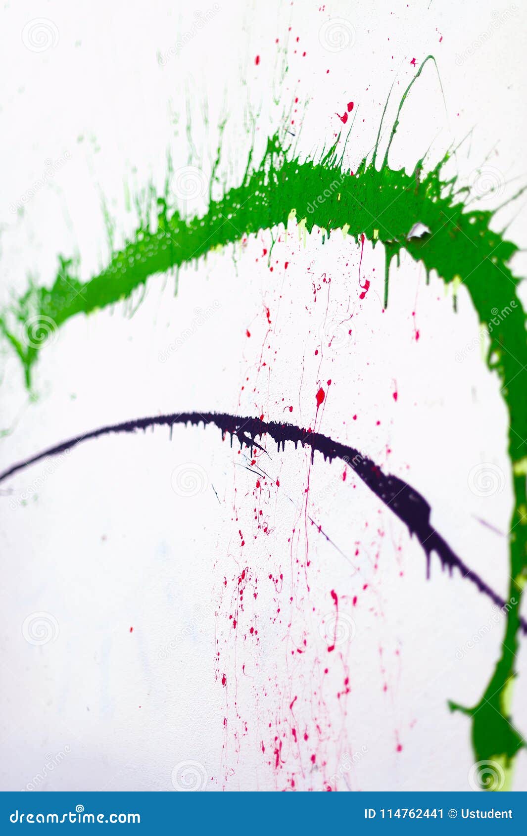 Spray Paint on a White Wall Stock Image Image of splashes, paint