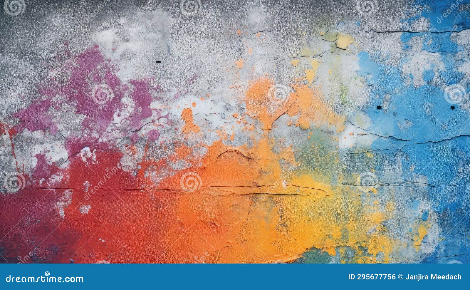 Spray Painting Concrete Wall Background Generative AI Stock