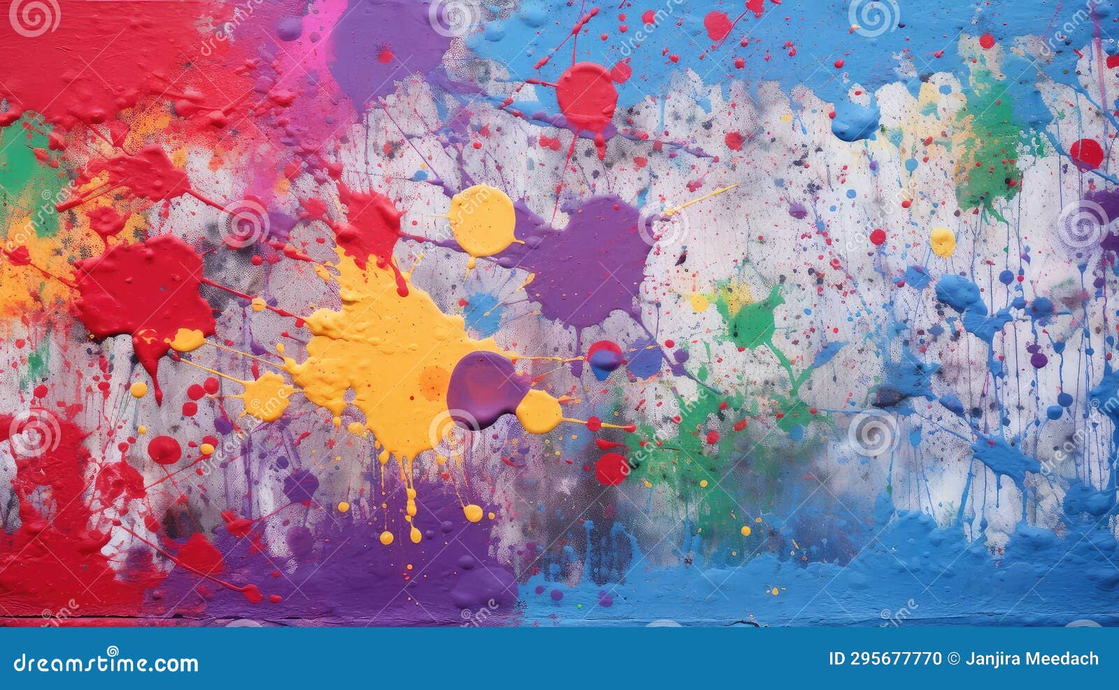 Spray Painting Concrete Wall Background Generative AI Stock