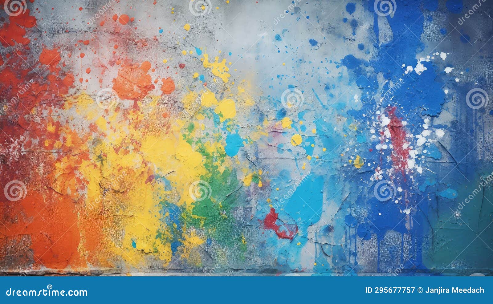 Spray Painting Concrete Wall Background Generative AI Stock