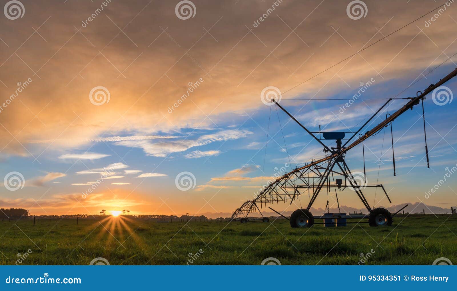 Sprayers System Sunset stock image. Image of sundown 95334351