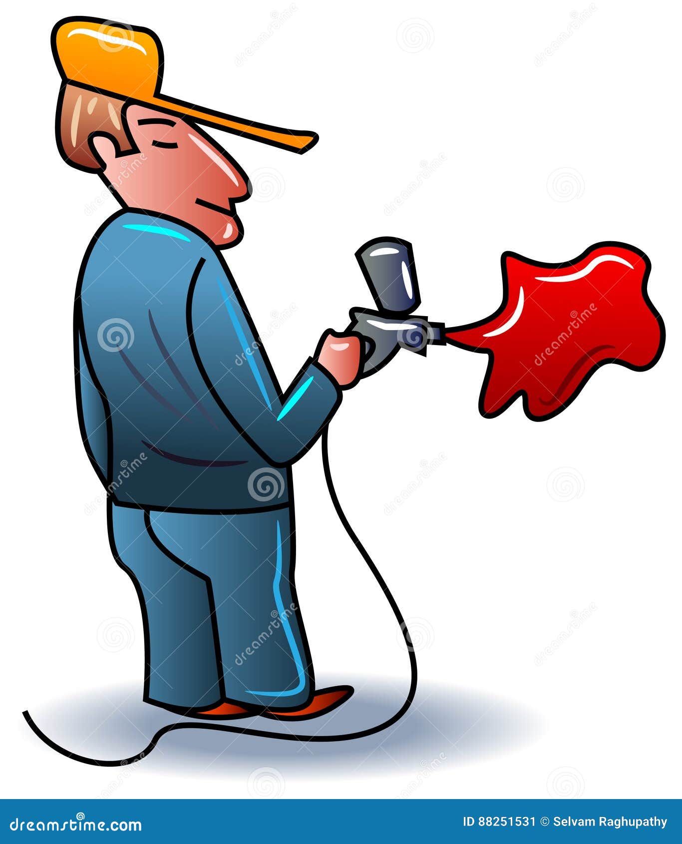 Spraying paint stock vector. Illustration of exterior 88251531