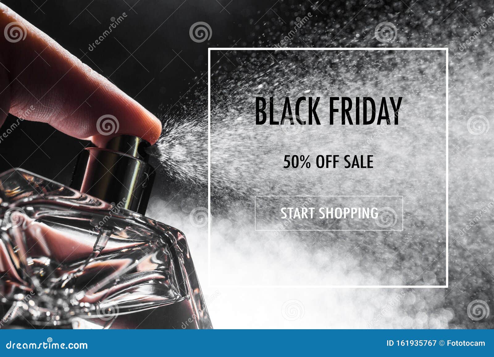 Spraying Perfume on Dark Background, Closeup. Black Friday Sale Stock Image - Image of drop: 161935767
