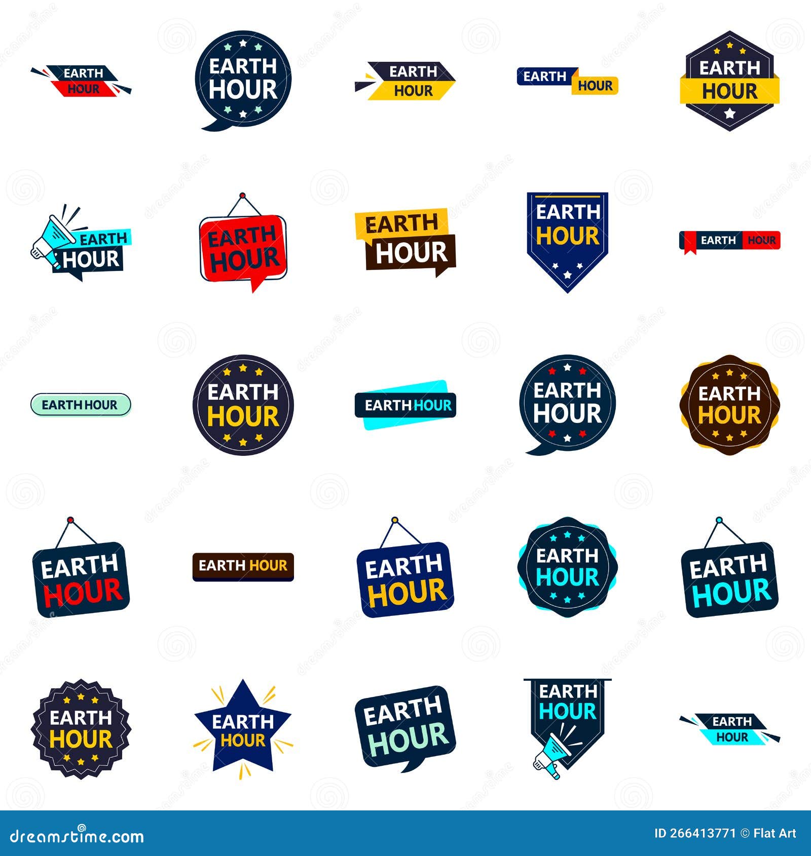 Spread Awareness with the Earth Hour Vector Bundle 25 Eye Catching