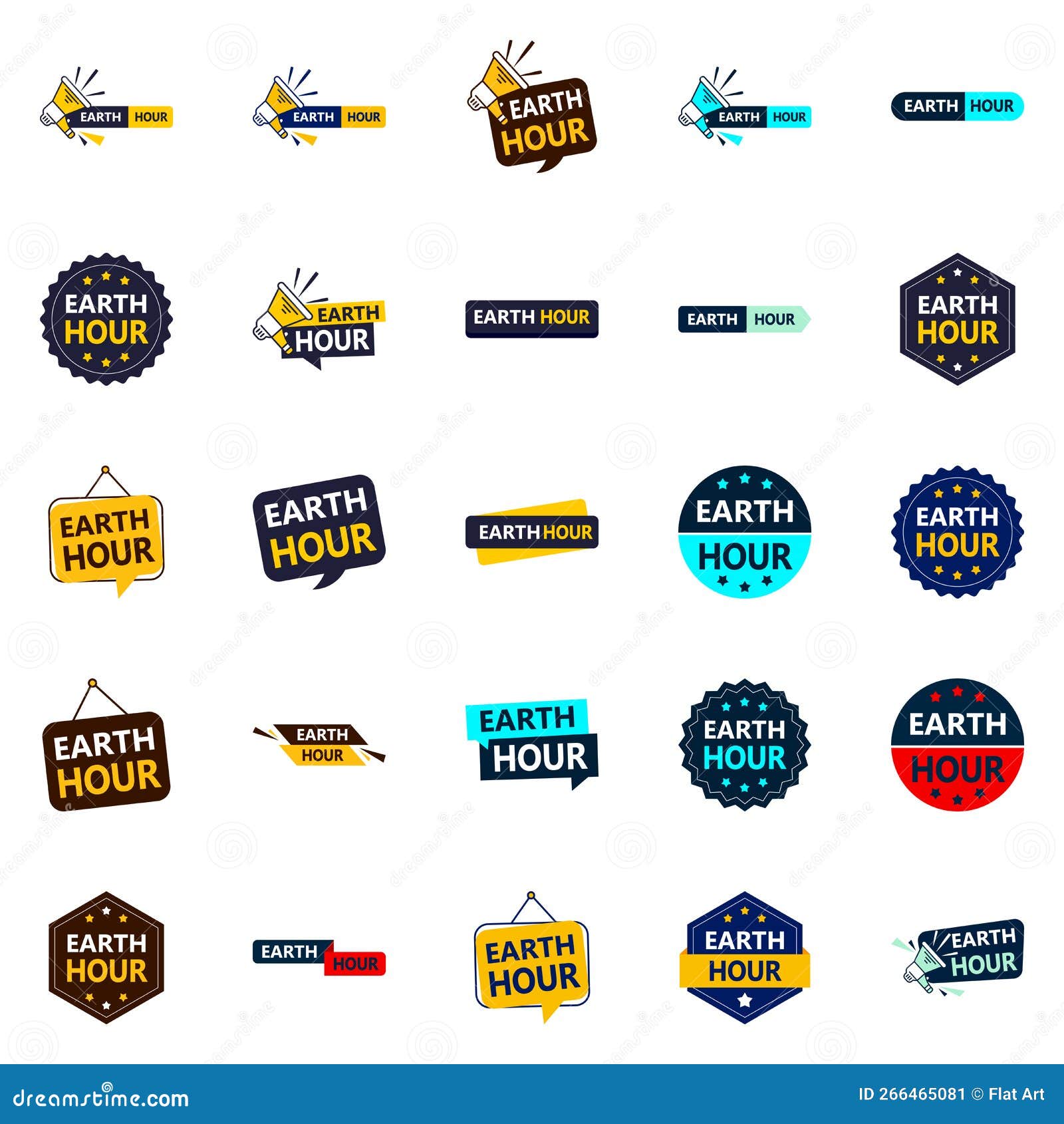 Spread Awareness with the Earth Hour Vector Bundle 25 Eye Catching