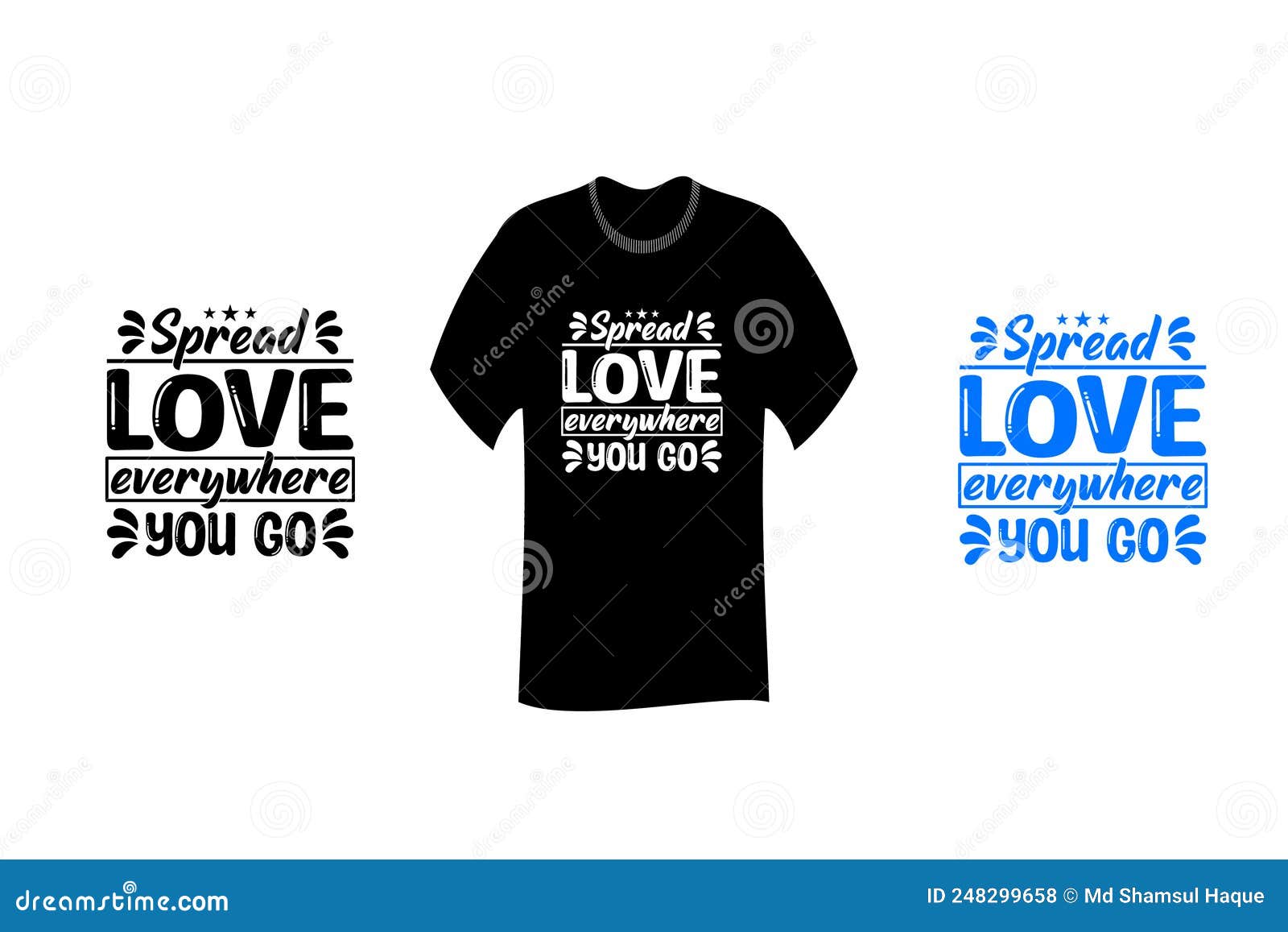 Wear love everywhere you go inspirational quotes Vector Image