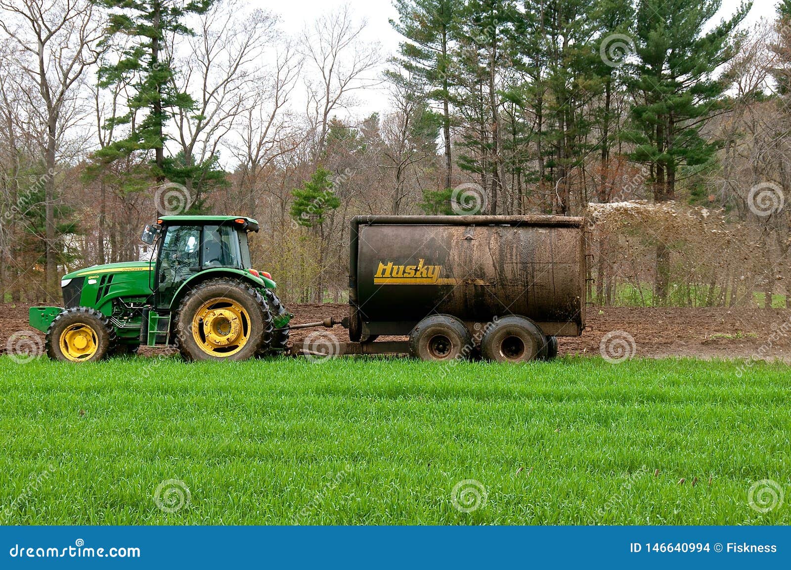 Spreading Liquid Manure Over A Field Editorial Stock Image Image Of