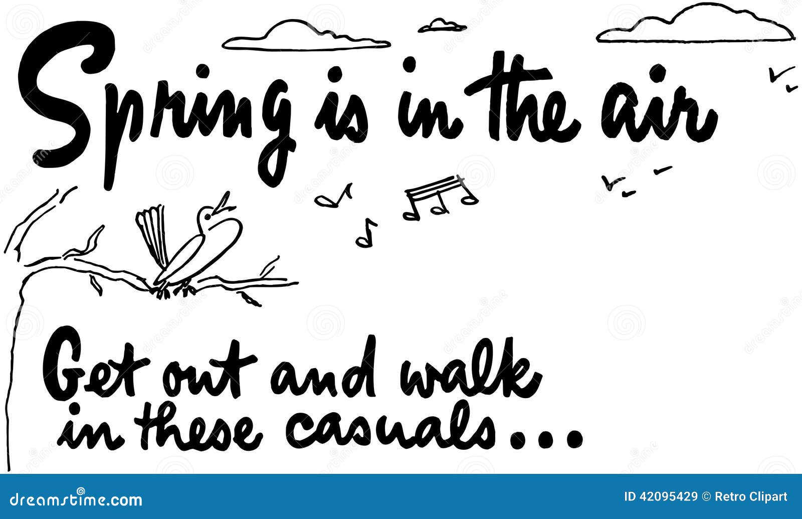 Spring is in the Air stock vector. Illustration of clip 42095429