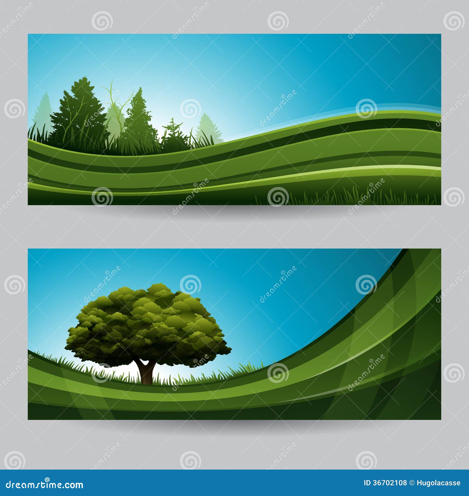 Spring Background Nature Banner With Tree Royalty Free 