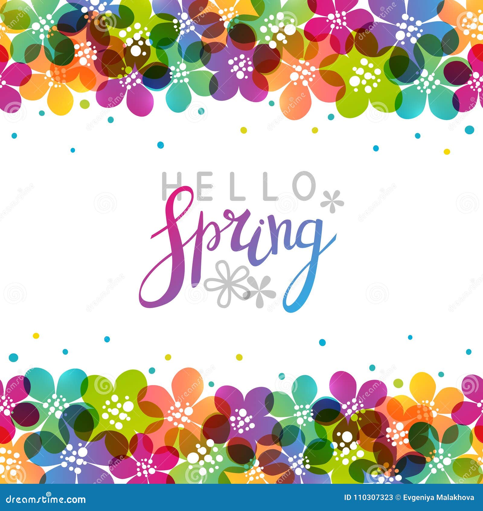spring background with vibrant flowers