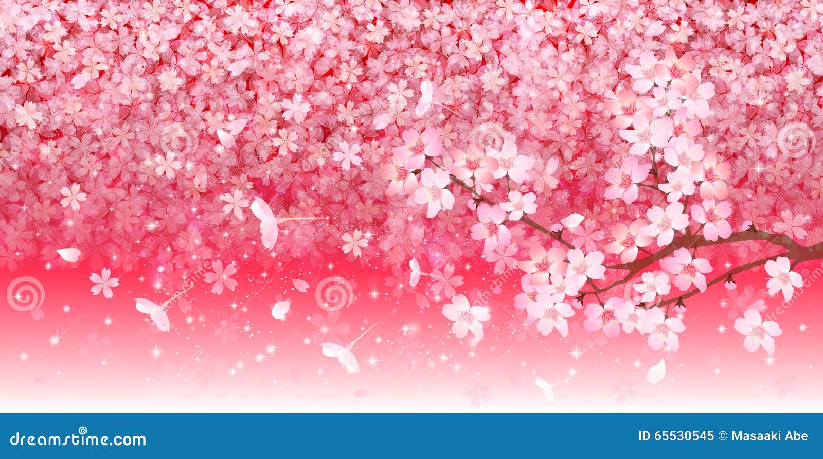 Spring Cherry Blossom Background Stock Illustration Illustration of