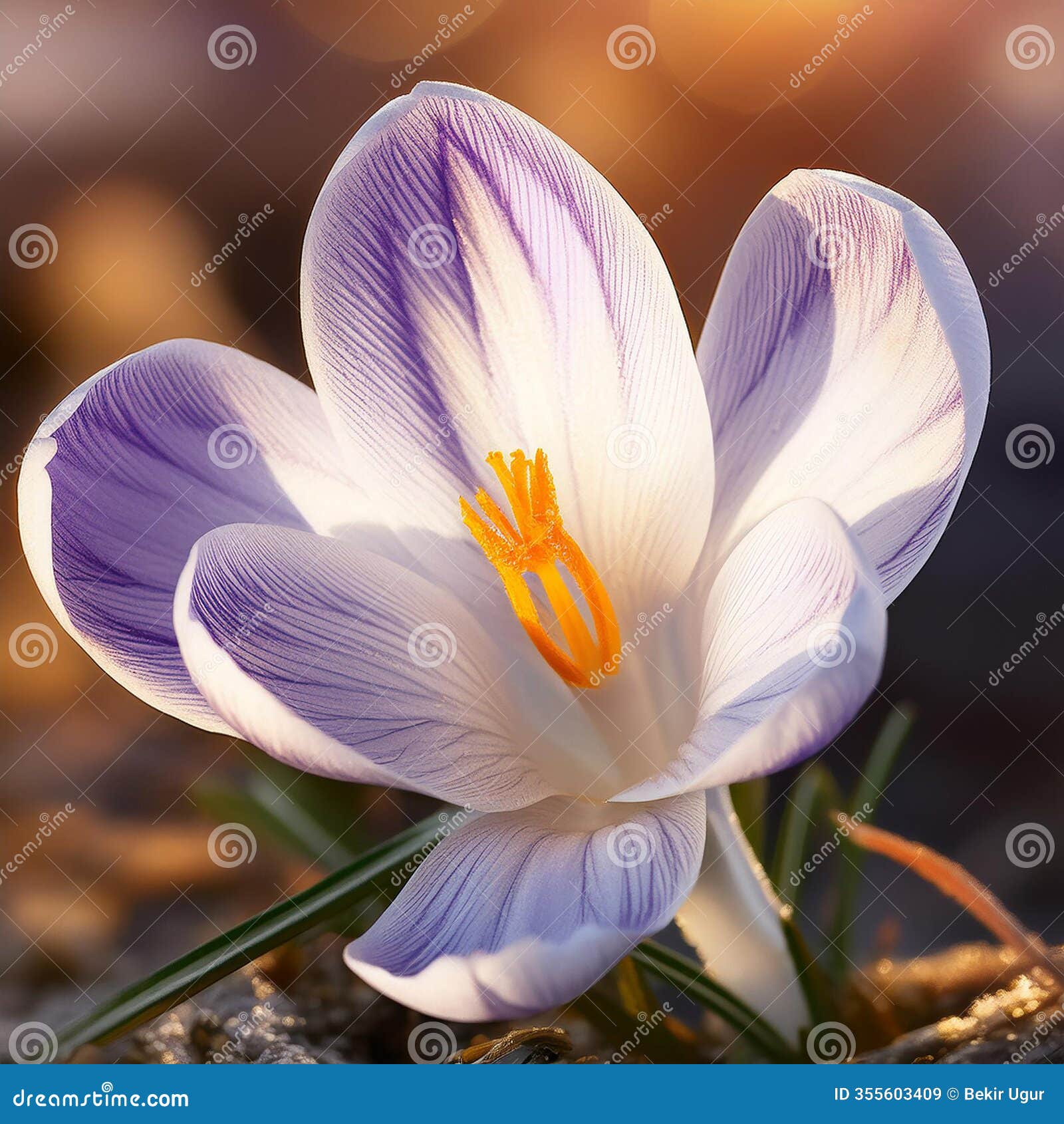 spring crocus (crocus albiflorus) flower