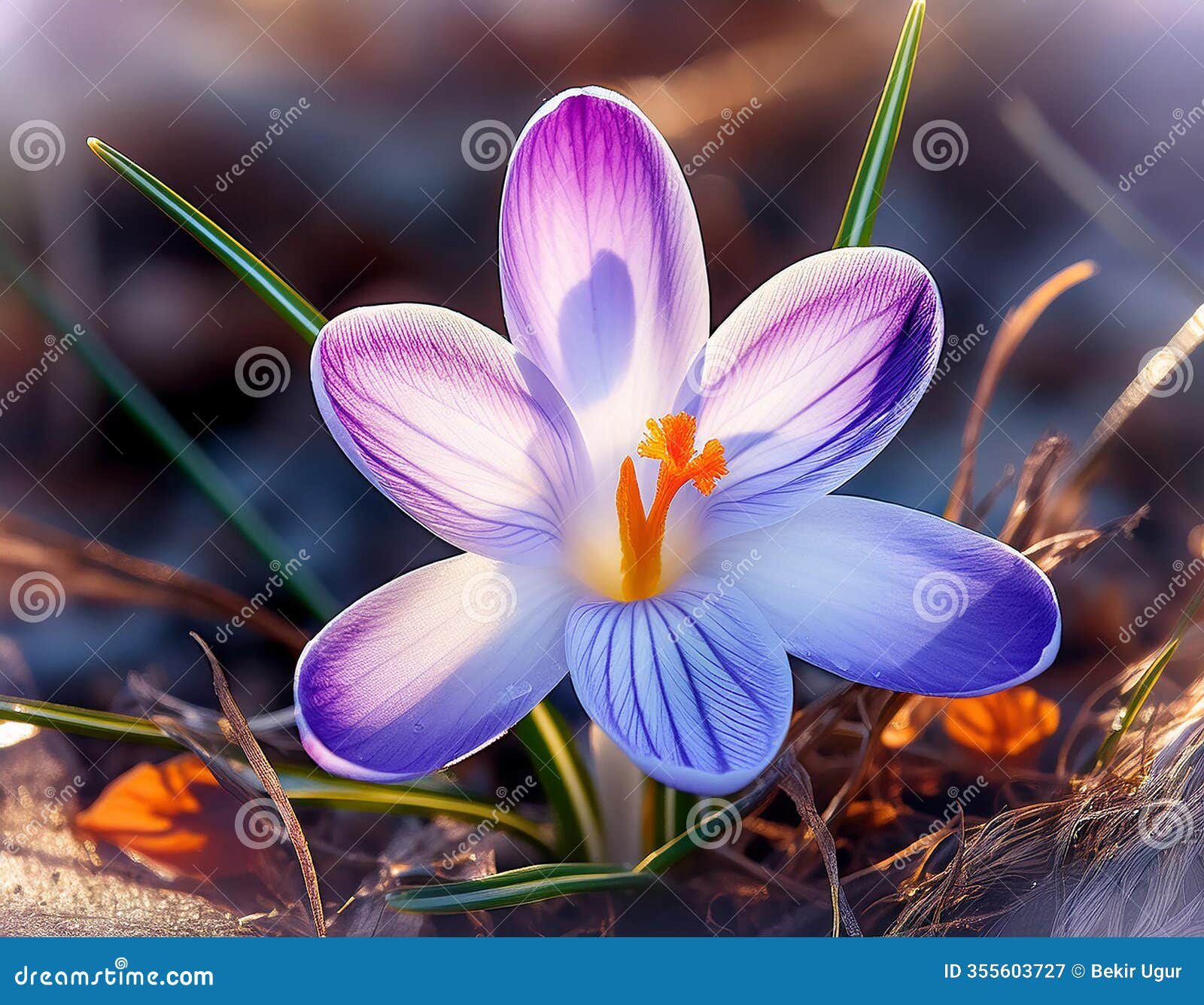 spring crocus (crocus albiflorus) flower