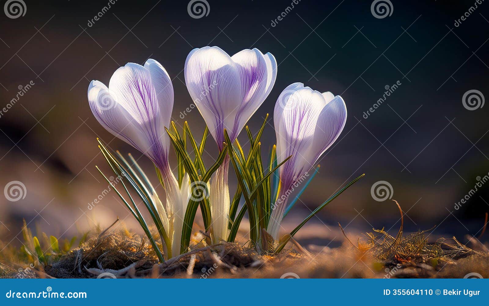 spring crocus (crocus albiflorus) flower