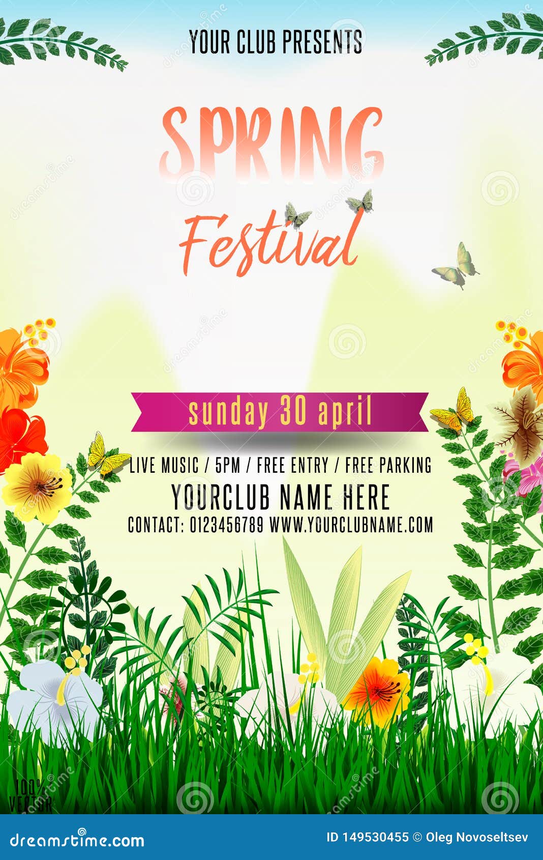 spring carnival flyer template