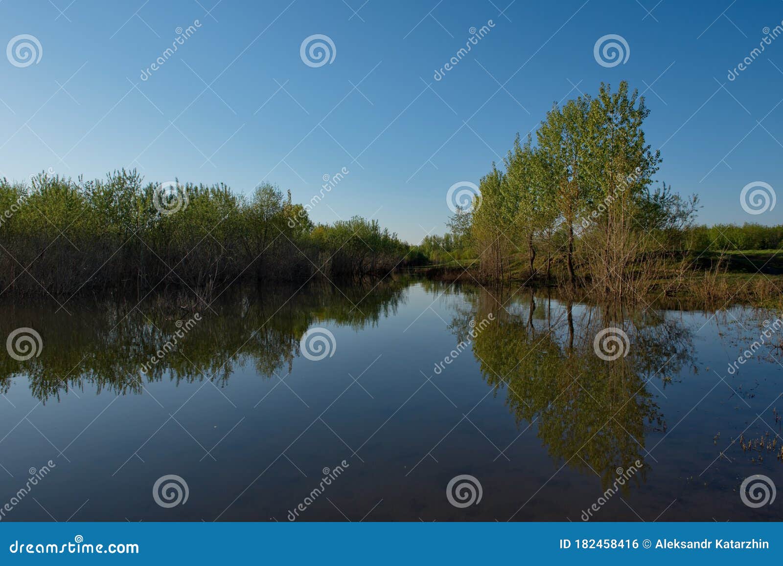 Spring Flood On The Siberian River Stock Photo Image Of Nature River