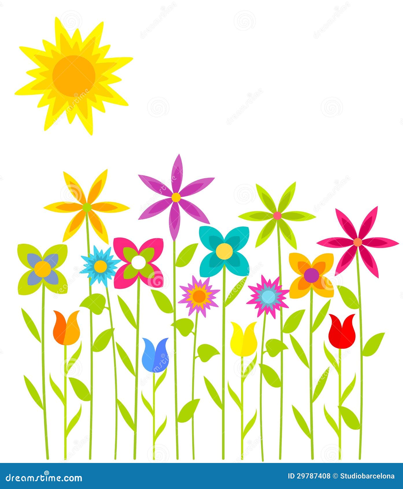 Flowers meadow stock vector. Illustration of birthday 29787408