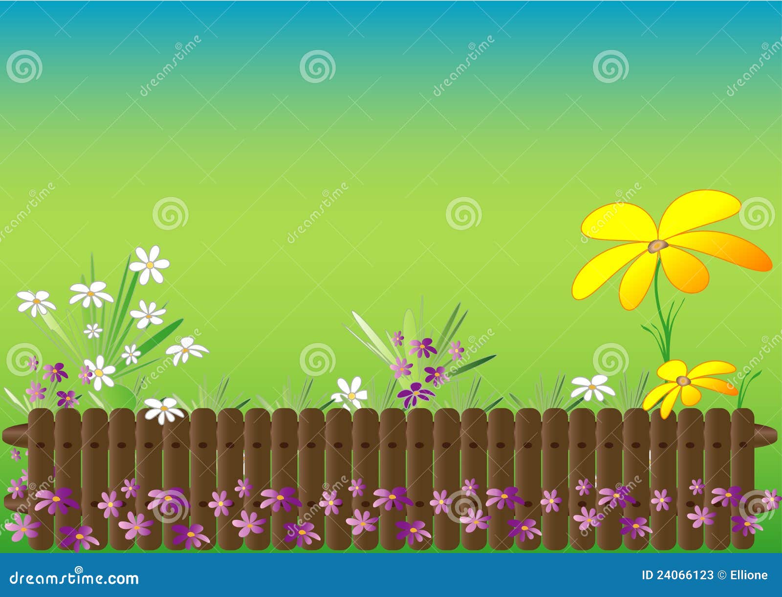 Spring garden theme stock vector. Illustration of grass 24066123