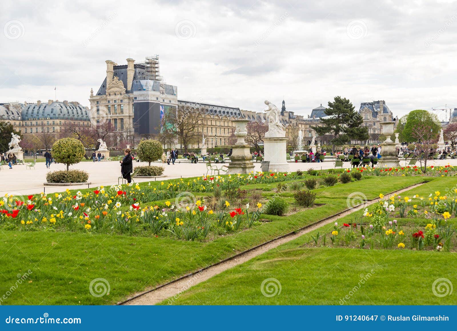 Spring In Garden Of The Tuileries Which Is One Of Most Famous