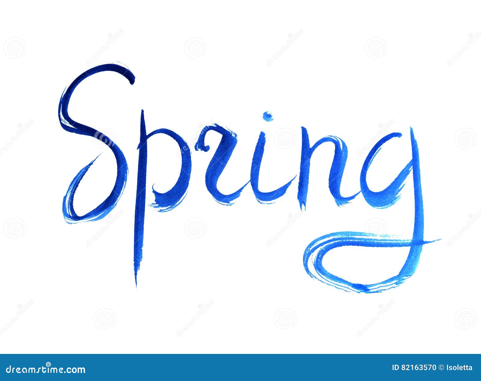 Spring hand drawn word stock illustration. Illustration of drawn 82163570