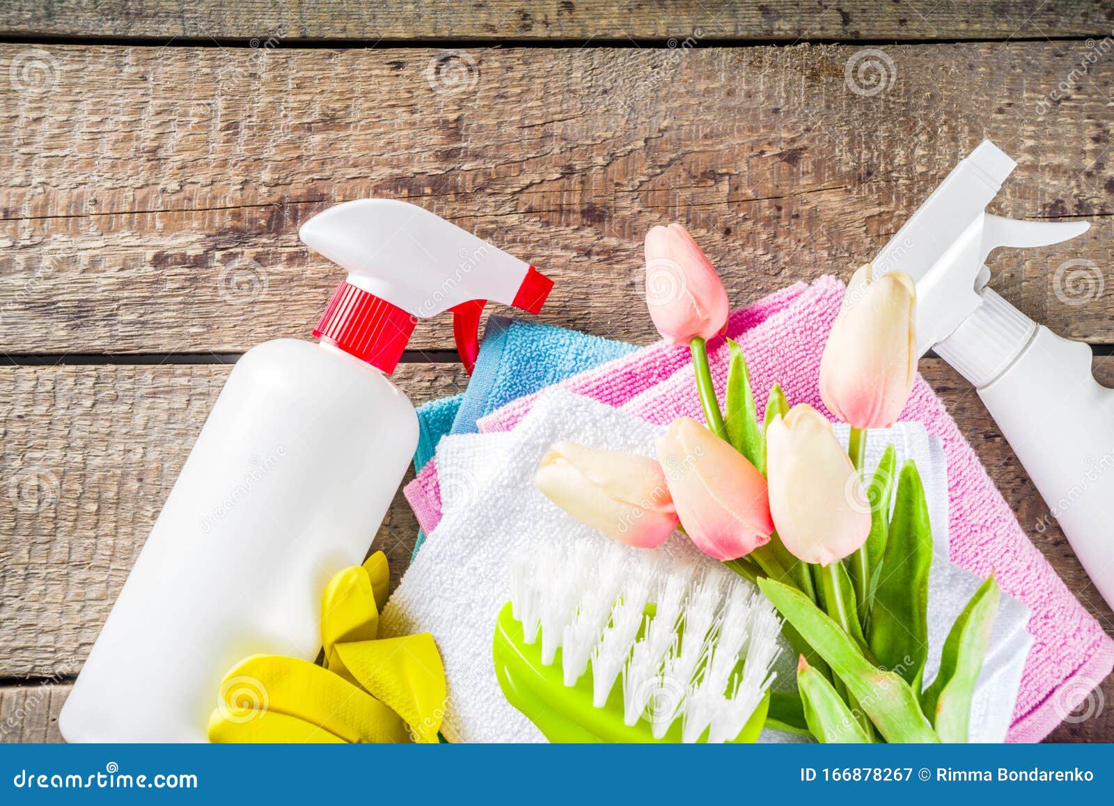 Spring Home Cleaning And Housekeeping Background Stock ...