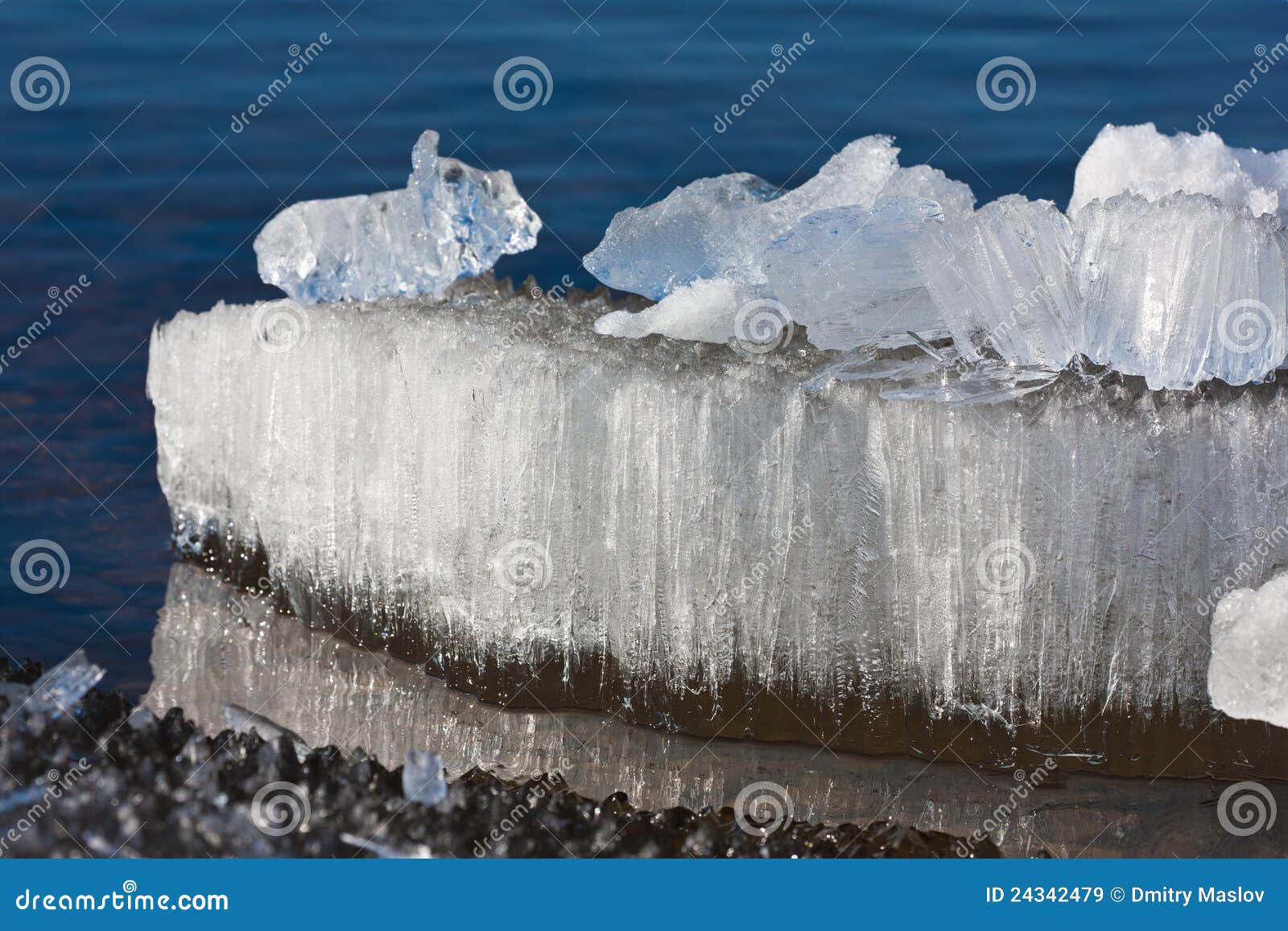 Spring ice stock image. Image of outdoors, closeup, natural - 24342479
