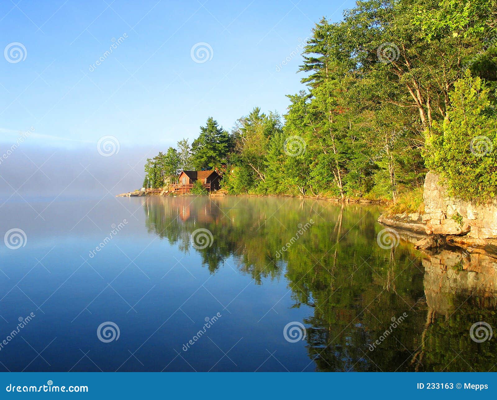 Spring On Jack Lake Stock Image Image Of Cottage Scenery 233163