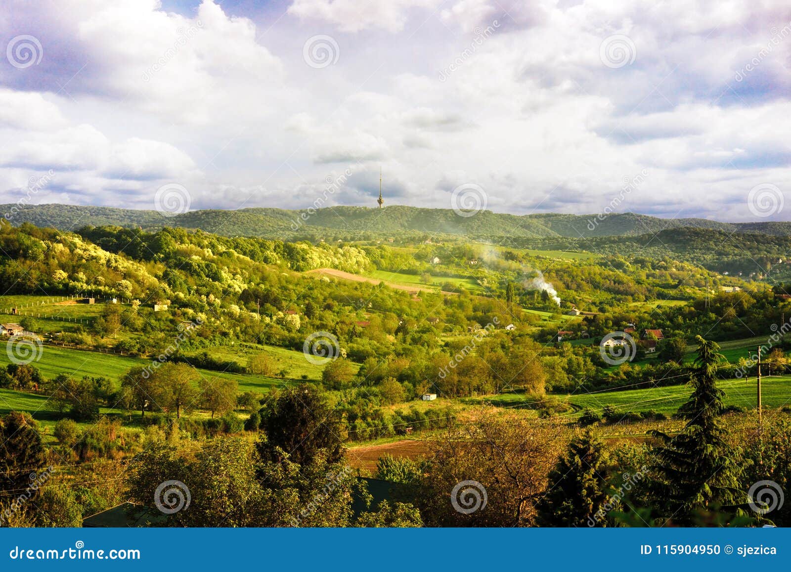 spring landscape of the national park fruska gora, serbia