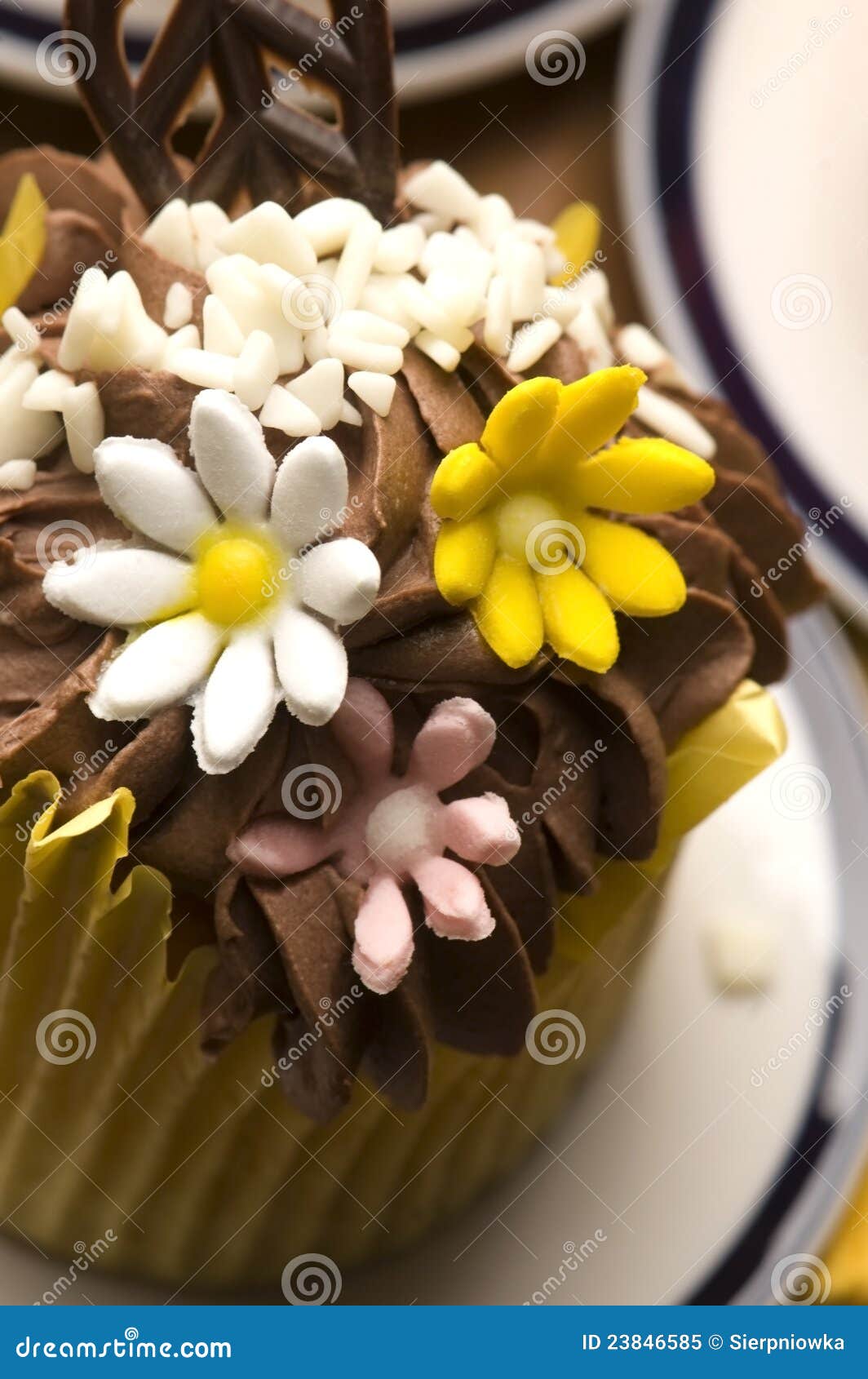 Spring Muffins Decorated with Flower Stock Image Image of mothers