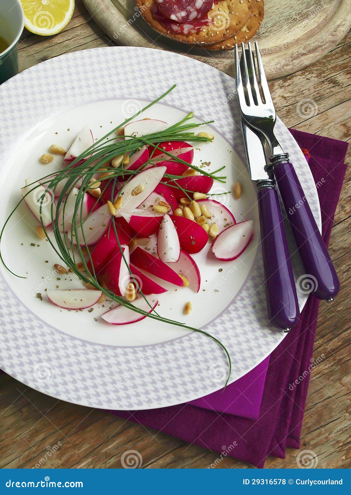 Spring Radishes Salad stock photo. Image of protein, crisp 29316578