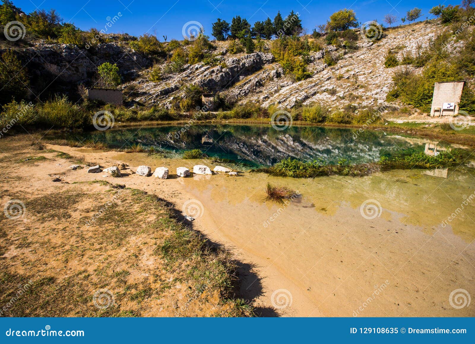 Spring of river Cetina stock image. Image of croatia 129108635