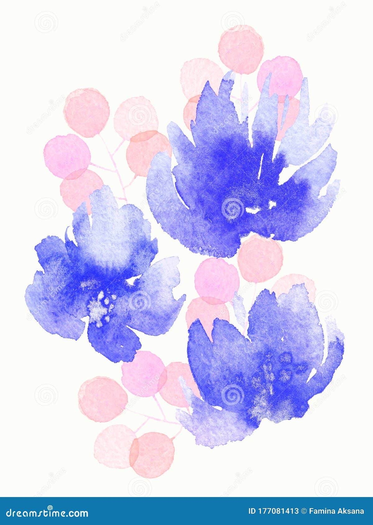 Beautiful Watercolor Flower Background With Letters Spring Sale. Stock Illustration - Illustration Of Element, Flora: 177081413