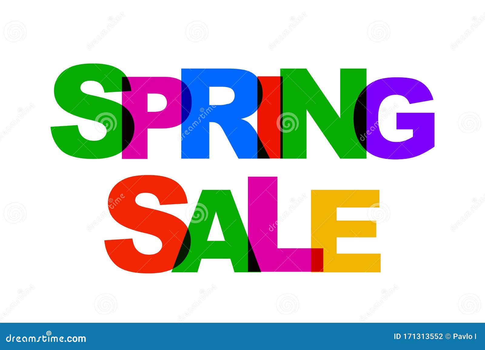 Spring Sale Colorful Special Offer Banner – Vector Stock Vector