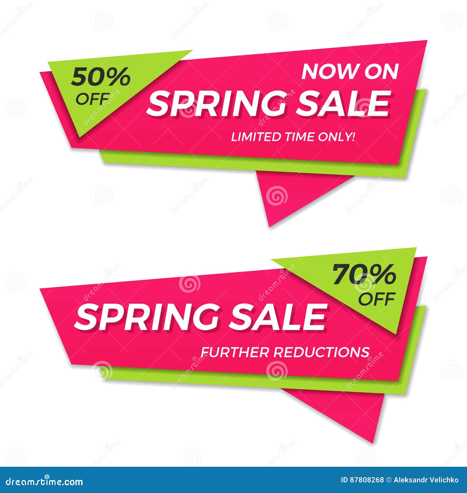 spring sale label price tag banner badge template sticker 