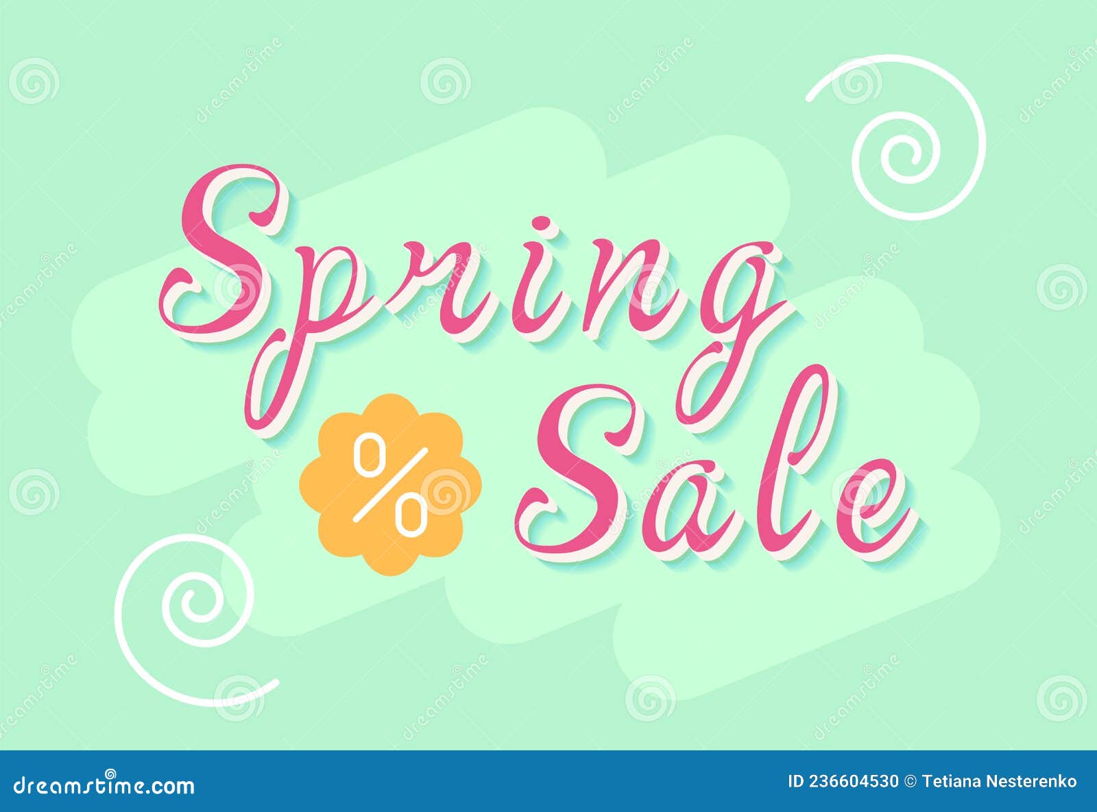 spring sale promotional banner