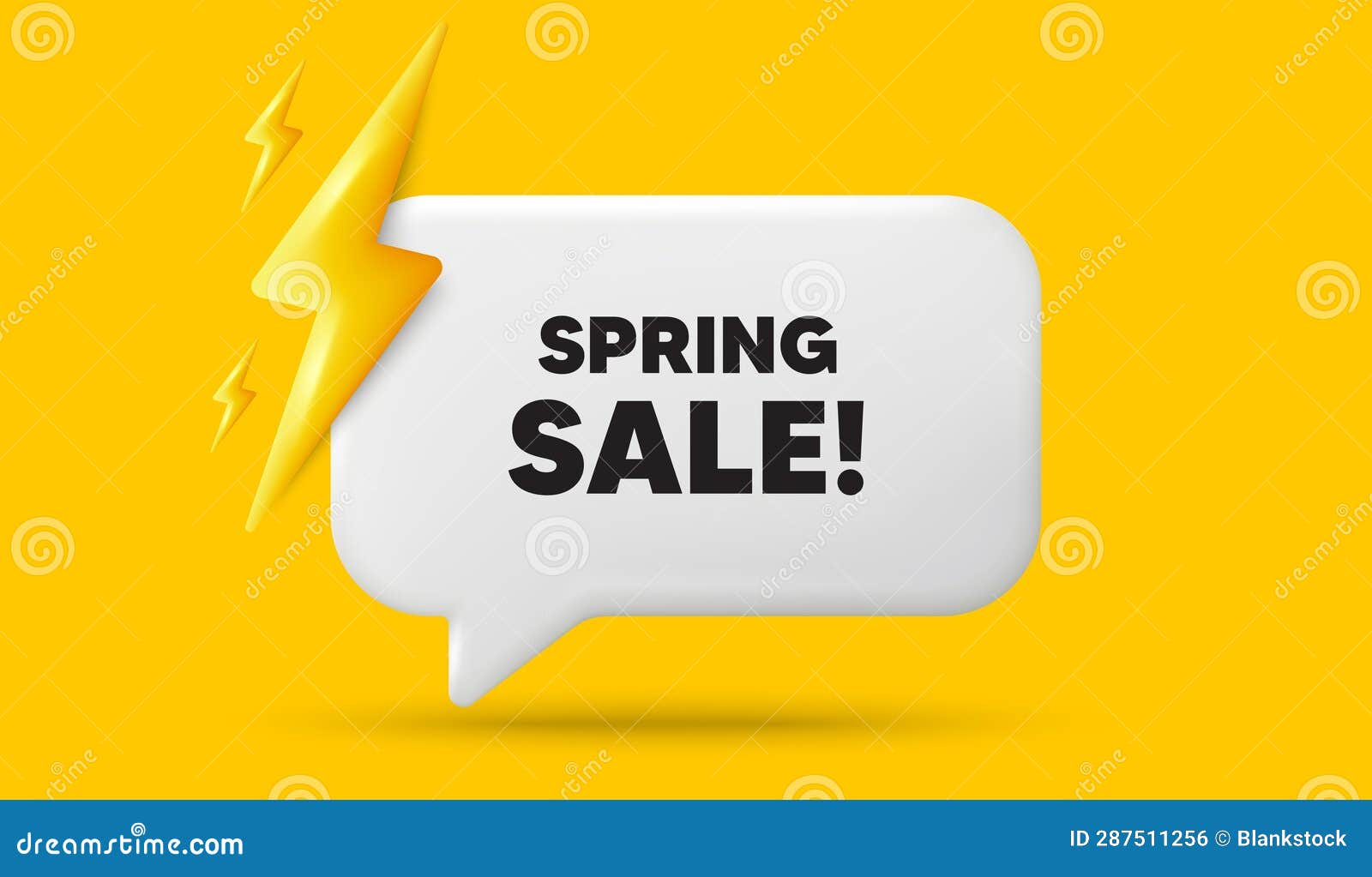 spring sale tag. special offer price sign. 3d speech bubble banner. 