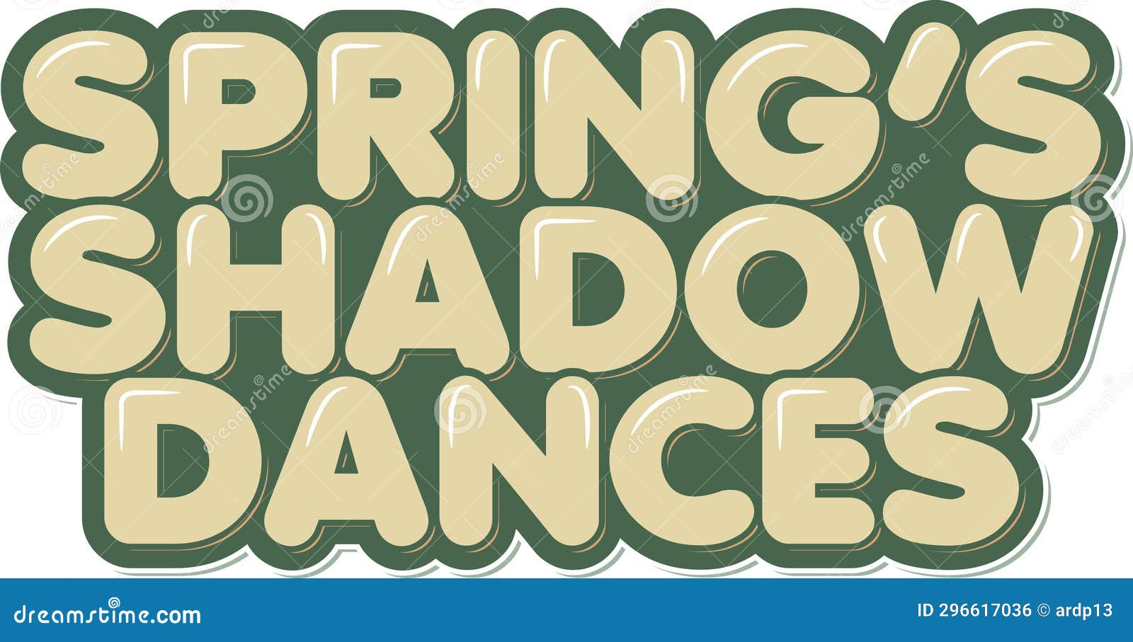 spring shadow dance lettering  