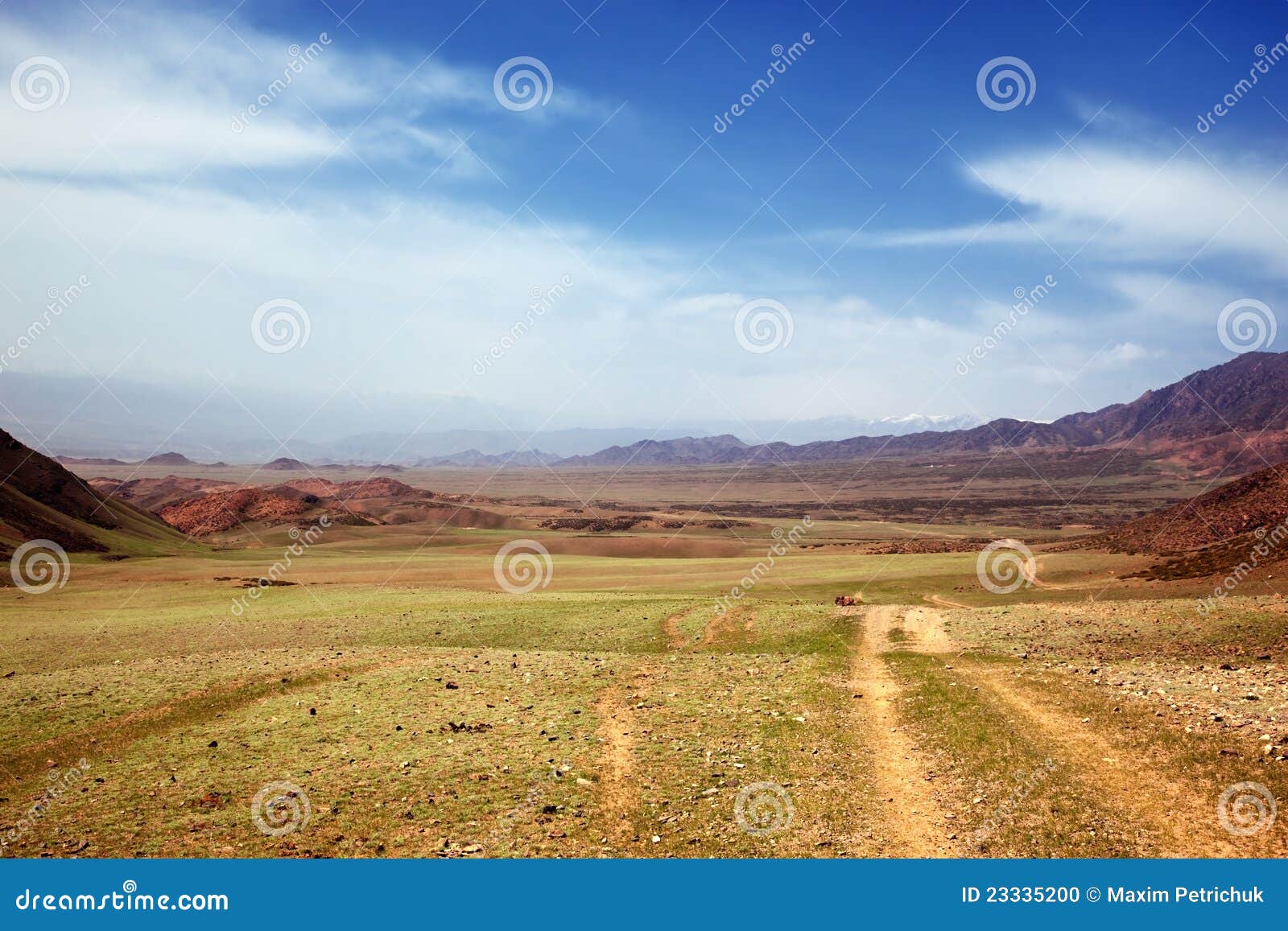 spring steppe in kazakhstan