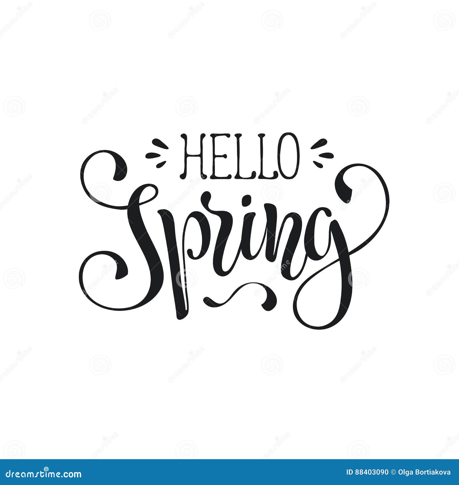 Spring time wording stock vector. Illustration of phrase - 88403090