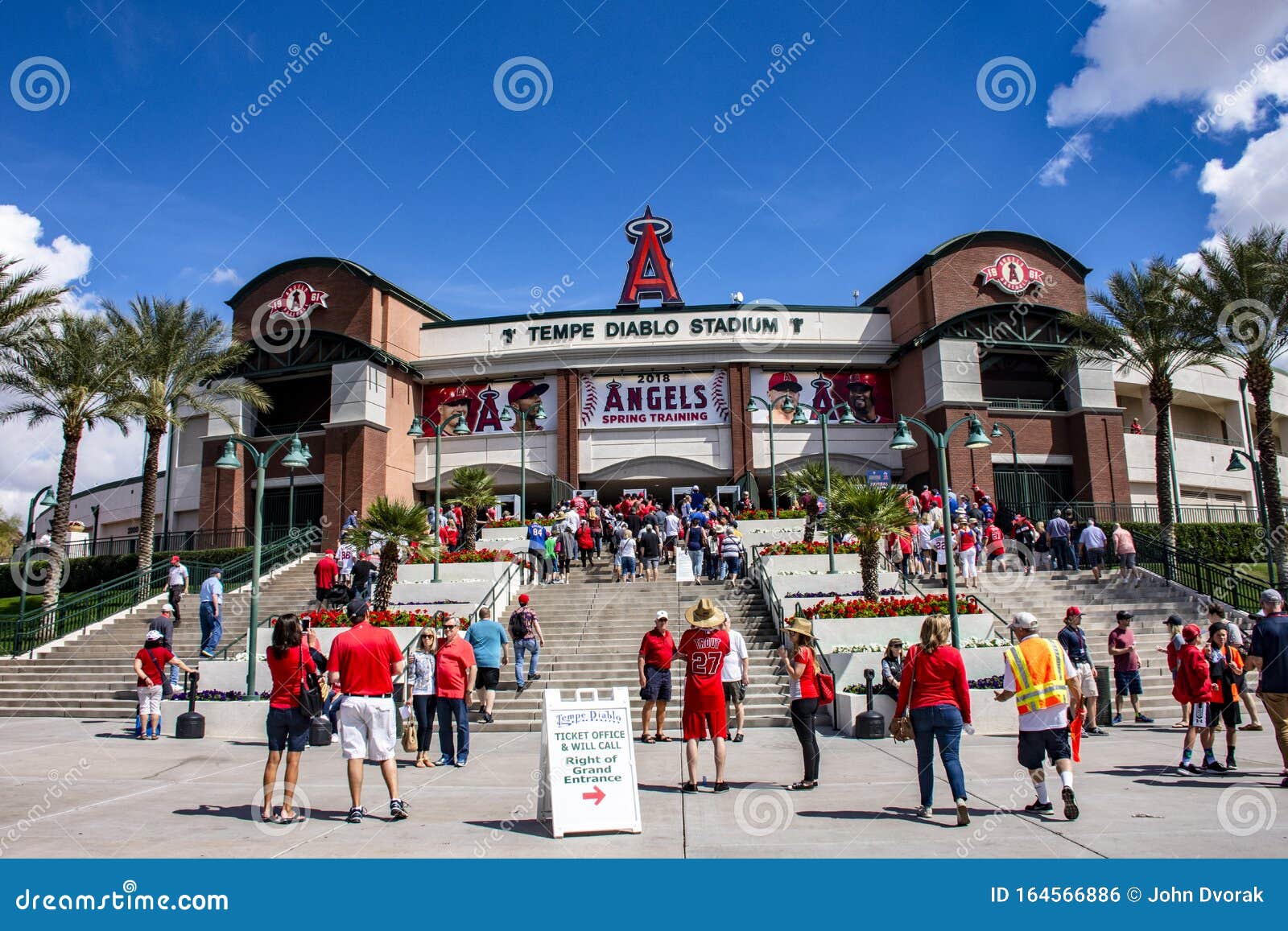 Spring Training - Angels Tempe Diablo Stadium Editorial Photo - Image ...